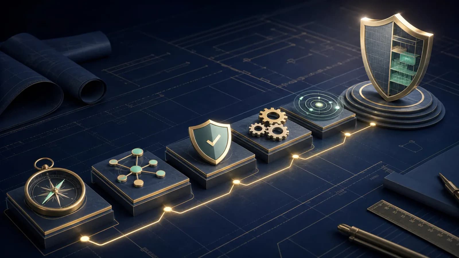 A five-stage privacy program roadmap progressing from assessment to continuous monitoring